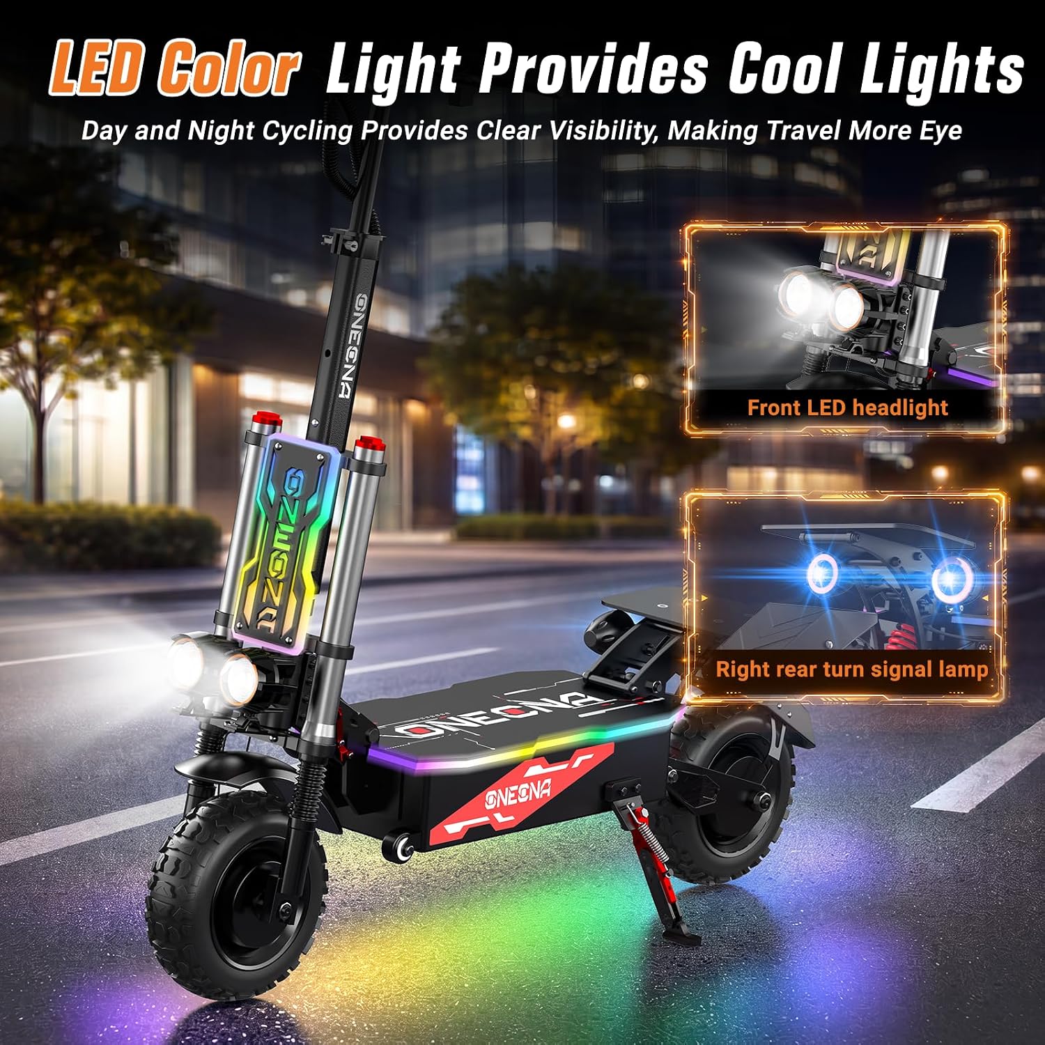 ONEONA GT8 Foldable Off Road E - 60V 5600W Dual Motor Electric Scooter recension och pris